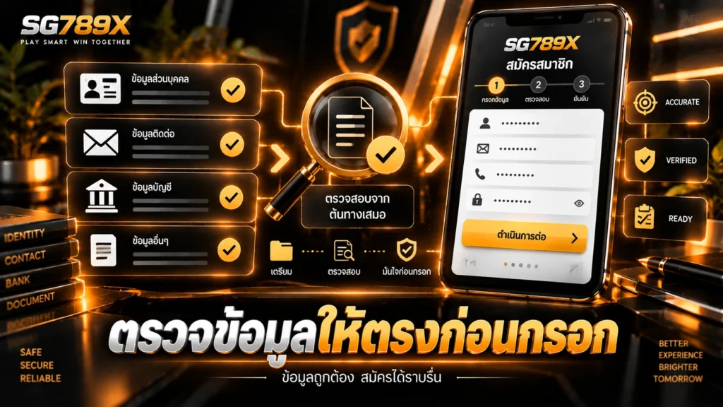 สมัคร SG789x ต้องใช้อะไรบ้าง