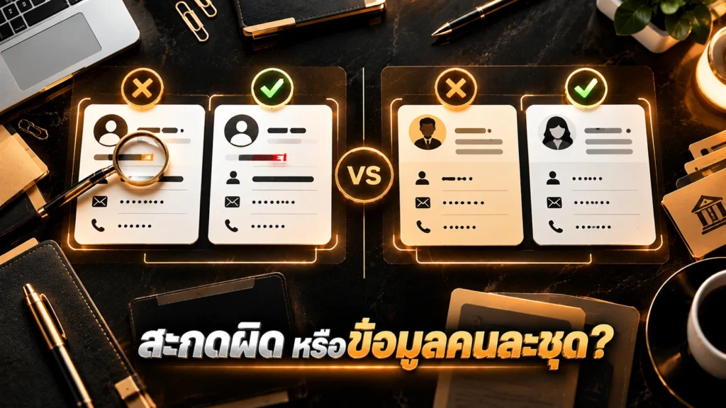 ชื่อสมัคร SG789x ต้องตรงกับบัญชีธนาคารไหม