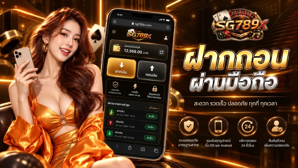ฝากถอนผ่านมือถือ